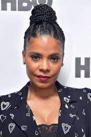 Manemoves Sanaa Lathan Is Giving Us Braided Bun Life Black Hair Bun Braided Bun Styles Natural Hair Braids