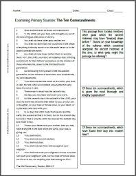 The Ten Commandments Dbq Worksheet Free To Print Pdf File For High School World History Students Dbq High School World History Bible Worksheets