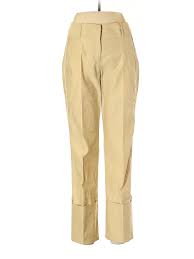 details about marithe francois girbaud women yellow dress pants 29w