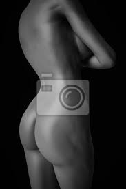 Sexy nackte frau schwarz und weiß fototapete • fototapeten low key, schöne,  Anatomie | myloview.de