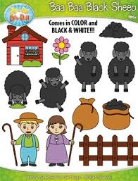 Baa baa black sheep collage craft. Free Baa Baa Black Sheep Nursery Rhyme Clipart Zip A Dee Doo Dah Designs