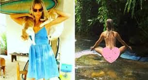 Za úkol dostala martina dejdara a. Biodivozenka Helena Houdova V Dzungli Modelka Meditovala Naha Uprostred Reky Foto