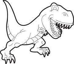 Colouring picture with tyrannosaurus rex drawn in zentangle style. Cartoon T Rex Coloring Page For Preschoolers Letscolorit Com Dinosaur Coloring Pages Dinosaur Coloring Mermaid Coloring Pages