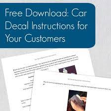 free printable car decal instructions for your silhouette or cricut business cutting for business
