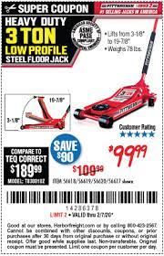 See the coupon for full details. Great Deals On Pittsburgh Floor Jacks Harbor Freight Coupons