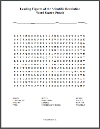 Leading Figures Of The Scientific Revolution Word Search Puzzle Free To Print Pdf File F Scientific Revolution Word Search Puzzle High School World History