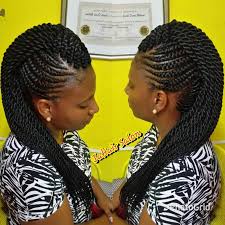 Singles Black And Blue Braids Cornrows Ghana Mohawk Twist Singles Braids For Thin Hair Braided Hairdo Twist Hairstyles
