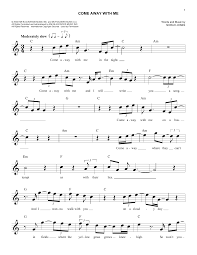 Come away with me on a bus come away where they can't tempt us with their lies. Come Away With Me Von Norah Jones Text Akkorde Download