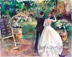 Custom Portrait Illustration Unique Wedding Gift For Couple Custom Portrait Illustration Portrait Illustration Wedding Painting