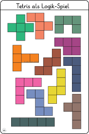 Das Tetris Spiel Ein Geometrisches Legespiel Fur Die Freiarbeit Lernzeit Wurfelnetze Kopfgeometrie Raum Lage Beziehung Unterrichtsmaterial Im Fach Math In 2020 Legespiele Geometrie Lernen
