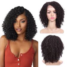 African american human hair blend wigs. 14inch Short Hair Kinky Curly Wig Synthetic Lace Front Wig African American Wigs For Black Women Golden Beauty Synthetic Lace Wigs Aliexpress