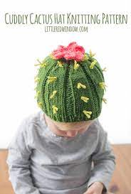 Crafted from natural cotton canvas and felt, beautifully embroidered and decorated with cheery pompoms. Cuddly Cactus Hat Knitting Pattern Little Red Window