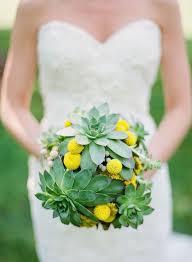 Here, 18 of our favorite greenery wedding. Gallery Green And Yellow Wedding Ideas Succulents And Craspedia Bridal Bouquet Deer Pearl Flowers