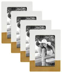 Check spelling or type a new query. Clay Ceramic Picture Frame Set White Gold 4x6 Contemporary Picture Frames By Uniek Inc Houzz