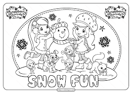 Make a coloring book with winter snow for one click. Pin On Strawberry Shortcake
