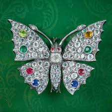 silver butterfly brooch
