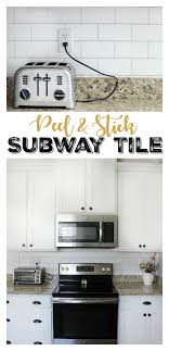 Ensure that you choose a wallpaper that is washable so that spattering from cooking and splashes can be removed. Peel And Stick Subway Tile Backsplash It S Wallpaper Gluesticks Blog