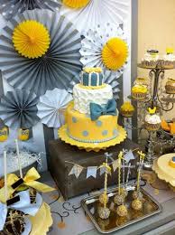 Boy babyshower candy table treats | diy treats for a dessert candy bar. Yellow Boy Baby Shower Boy Baby Shower Themes Baby Boy Shower Baby Shower Diy