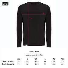 Bro Longsleeve Size Chart The Brocery Store