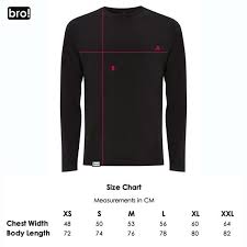 bro longsleeve size chart the brocery store