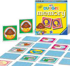 Our daughter loves hey duggee so we decided to get all 5 characters (the squirrels) and duggee. Amazon Com Ravensburger Hey Duggee Mini Memory Game Matching Picture Snap Pairs Game For Kids Age 3 Years And Up Toys Games