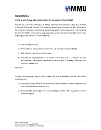 Job description the director of investments (di) is a leader, responsible for investment results. Pdf Role And Responsibility Of Financial Strategist Mohd Syamzari Academia Edu
