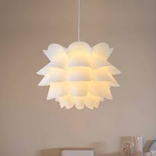 Art Diy Lotus Flower Lamp Shade Modern Pendant Light Shade White Warm Yellow Lamp Shade Hanging Lamp Room House Home Decoration Lamp Covers Shades Aliexpress
