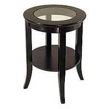 Espresso medium round wood coffee table with storage. Winsome Wood Coffee End Tables Sears