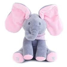 Adorable Animated Singing Peek A Boo Elephant Stuffed Animal Plushie 12 Elephant Plush Toy Elephant Plush Singing Elephant