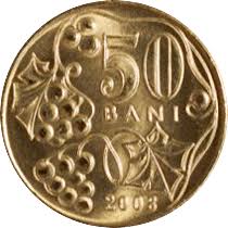 Moneda de 50 bani de rumania de 2005. The Coin With Face Value Of 50 Bani National Bank Of Moldova