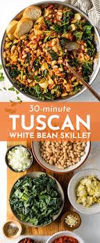 Tuscan White Bean Skillet Recipe Tasty Vegetarian Recipes Vegetarian Recipes Dinner Meatless Dinner