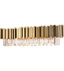 Make your bath or powder room sparkle with trendy crystal bathroom lighting. Bethel International Mu105w30g Canada Led 30 Inch Gold Bathroom Vanity Lighting Wall Light