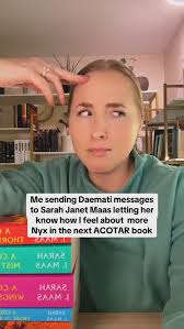 The Nyx scene in ACOSF was just enough for me Sarah tysm. I don’t need any  more. 😆, Book series referenced: ACOTAR by Sarah J Maas, 📕 A Court of  Thorns and Roses, 📗 A Court of Mist and Fury, 📕 A Court ...