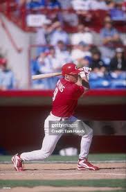 Outfielder Pat Watkins of the Cincinnati Reds in action during a... News  Photo