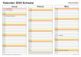 Feiertage der schweiz im jahr 2020/z. Kalender 2020 Schweiz In Excel Zum Ausdrucken