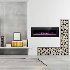 Shop electric fireplaces to warm your home and add ambiance, available in a variety of styles. R W Flame Electric Fireplace 50 Inch Recessed And Wall Mounted The Thinnest Fireplacelow Noise Fit For 2 X 4 And 2 X 6 Fire In Style Fireplaces Stoves Fire Pits