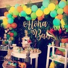 Aloha Baby Luau Hawaiian Pineapple Baby Shower Luau Baby Showers Hawaiian Baby Showers