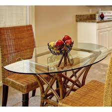Fab Glass And Mirror 24 In X 48 In Clear E Oval Elliptical 1 2 In Thick Glass Table Top 1 In Beveled Tempered Glass Teo 24x48ov12th The Home Depot