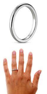 18k White Gold 2mm Comfort Fit Wedding Ring Comfort Fit Wedding Ring Silver Wedding Bands Plain Wedding Band