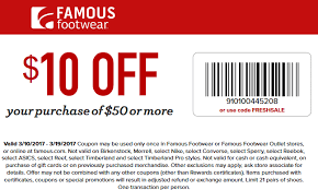 Pinned March 15th 10 Off 50 At Famousfootwear Or Online Via Promo Code Freshsale Thecouponsapp Shopping Coupons Famous Footwear Coupons