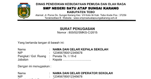 Ptk non asn yang merangkap tugas sebagai pendidik (guru) dan operator sekolah atau tenaga kependidikan (tenaga administrasi sekolah) hanya dapat diusulkan untuk salah satu penugasan saja. Contoh Surat Tugas Operator Sekolah Doc Contoh Surat