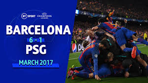Rakitic (andre gomes), busquets, iniesta (arda), rafinha (sergi roberto); Top 10 Greatest Comebacks In Uefa Champions League History