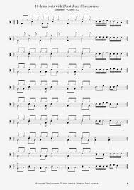 10 Beginners Drum Beats With 2 Beat Drum Fills Exercises Pdf Download Drum Sheet Music Drums Beats Learn Drums