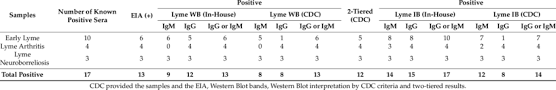 Igm And Igg Western Blots And Immunoblots Results In Different Stages Download Table