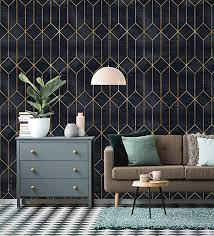 57 Removable Wallpaper Peel And Stick Geometric Wallpaper Self Adhesive Art Deco Wallpaper Vintage Wa Art Deco Wallpaper Interior Deco Art Deco Interior