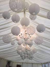 Lace White Paper Lantern 12 Inch Hanging Party Wedding Decor Etsy White Paper Lanterns Wedding Ceiling Wedding Reception Decorations