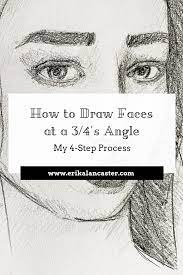 How To Draw Faces At A 3 4 S Angle Free Worksheets Included Sketching Portraits Teachingart Drawing Face Drawing Sketching Portrait Human Face Drawing