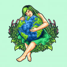 Illustration Of Mother Earth Day Mother Earth Drawing Mother Earth Art Earth Drawings