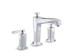 All types of faucets the faucet should be fixed high enough so that there is a distance of at least six inches from the bottom of the spout and the bottom of the sink. Bathtub Faucets Guide Kohler
