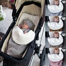 2020 Baby Sleeping Bag Footmuff Liner Pushchair Stroller Car Seat Fuzzy Winter Warm Sleepwear Baby Wraps Knit Wool Baby Sleep Sack Baby Sleeping Bag Baby Wraps